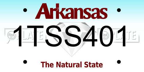 1TSS401 Arkansas License Plate
