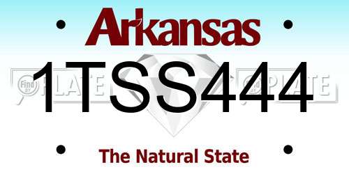 1TSS444 Arkansas License Plate