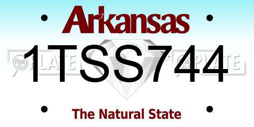 1TSS744 Arkansas License Plate