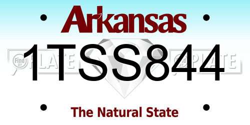1TSS844 Arkansas License Plate