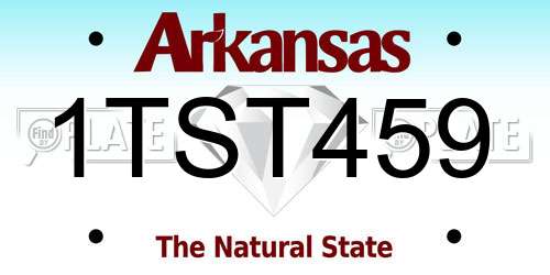 1TST459 Arkansas License Plate