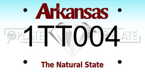 1TT004 Arkansas License Plate