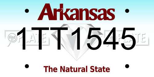1TT1545 Arkansas License Plate