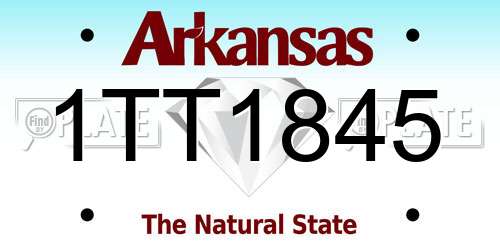 1TT1845 Arkansas License Plate