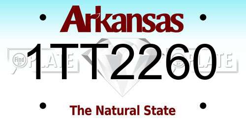 1TT2260 Arkansas License Plate
