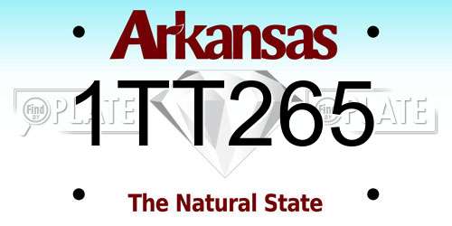 1TT265 Arkansas License Plate