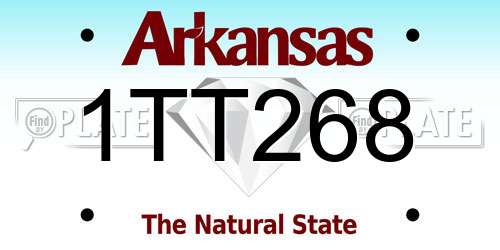 1TT268 Arkansas License Plate