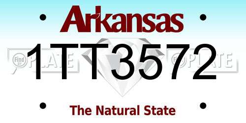 1TT3572 Arkansas License Plate