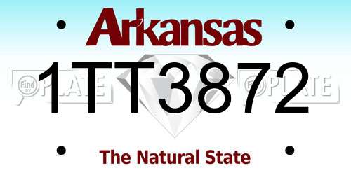 1TT3872 Arkansas License Plate