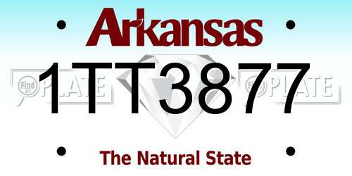 1TT3877 Arkansas License Plate
