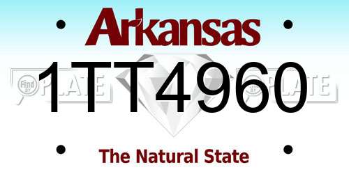 1TT4960 Arkansas License Plate