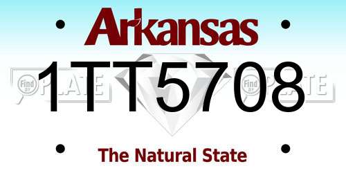 1TT5708 Arkansas License Plate
