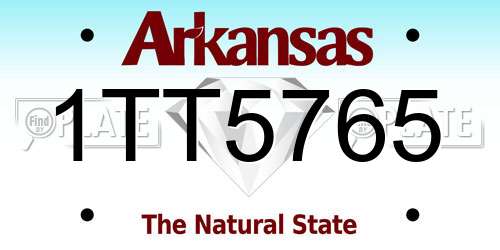 1TT5765 Arkansas License Plate
