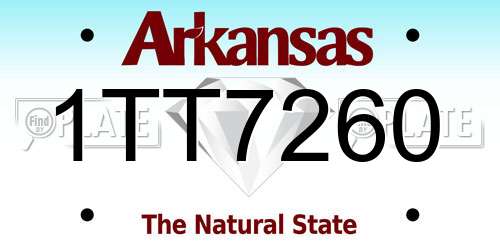 1TT7260 Arkansas License Plate