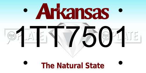 1TT7501 Arkansas License Plate