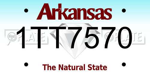 1TT7570 Arkansas License Plate