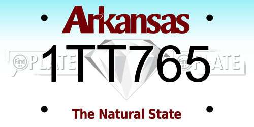 1TT765 Arkansas License Plate