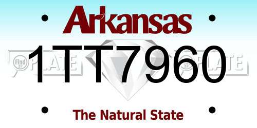 1TT7960 Arkansas License Plate