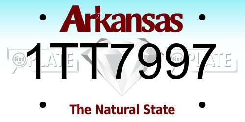1TT7997 Arkansas License Plate