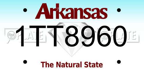 1TT8960 Arkansas License Plate