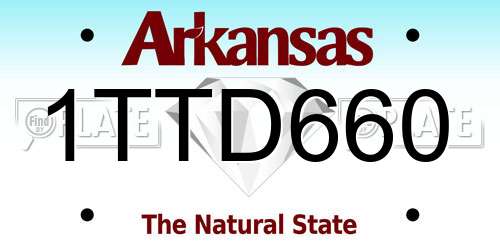 1TTD660 Arkansas License Plate