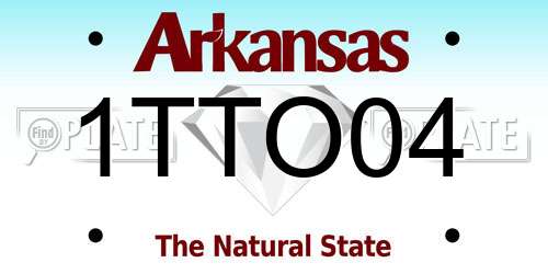 1TTO04 Arkansas License Plate