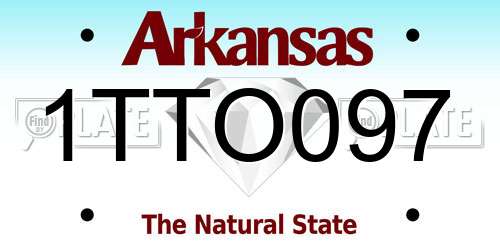 1TTO097 Arkansas License Plate