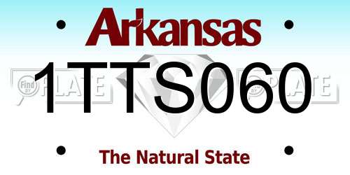 1TTS060 Arkansas License Plate