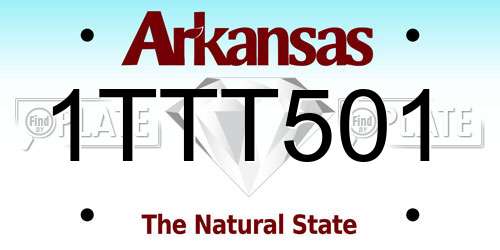 1TTT501 Arkansas License Plate
