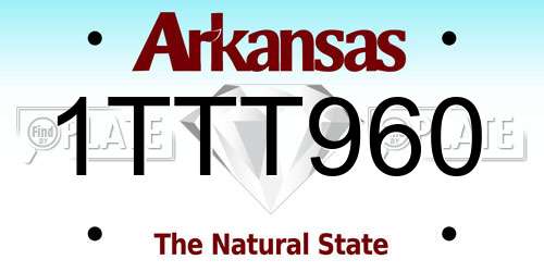 1TTT960 Arkansas License Plate