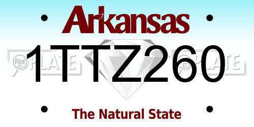 1TTZ260 Arkansas License Plate