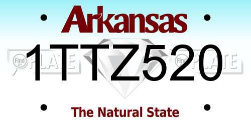 1TTZ520 Arkansas License Plate