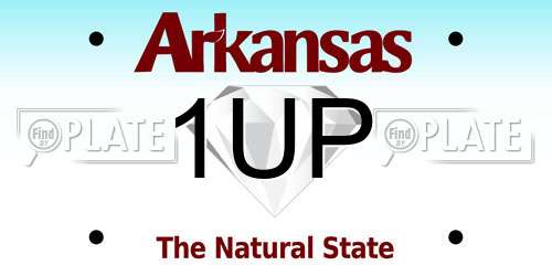 1UP Arkansas License Plate