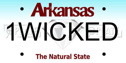 1WICKED Arkansas License Plate