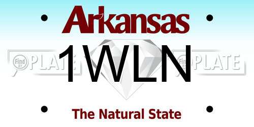 1WLN Arkansas License Plate