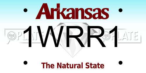 1WRR1 Arkansas License Plate