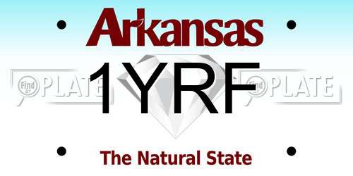 1YRF Arkansas License Plate