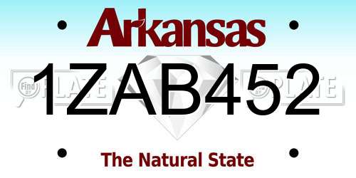 1ZAB452 Arkansas License Plate