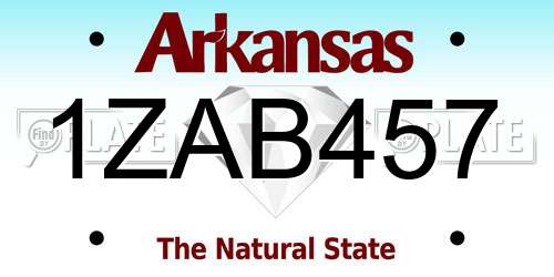 1ZAB457 Arkansas License Plate