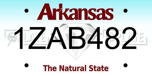 1ZAB482 Arkansas License Plate