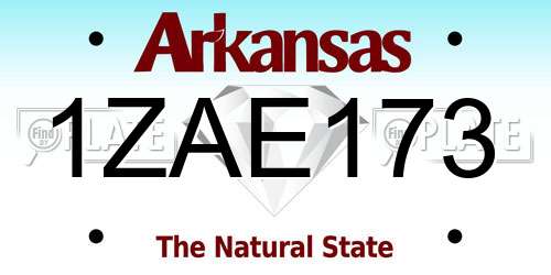 1ZAE173 Arkansas License Plate