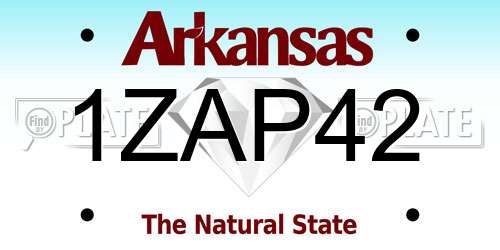 1ZAP42 Arkansas License Plate