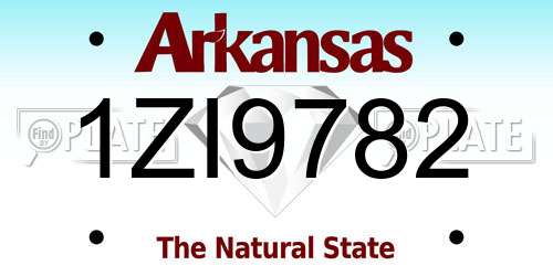 1ZI9782 Arkansas License Plate
