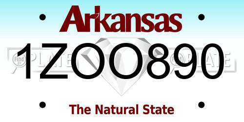 1ZOO890 Arkansas License Plate