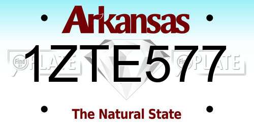 1ZTE577 Arkansas License Plate