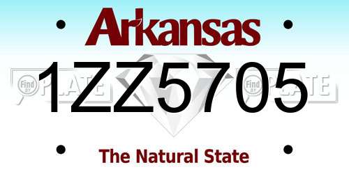 1ZZ5705 Arkansas License Plate