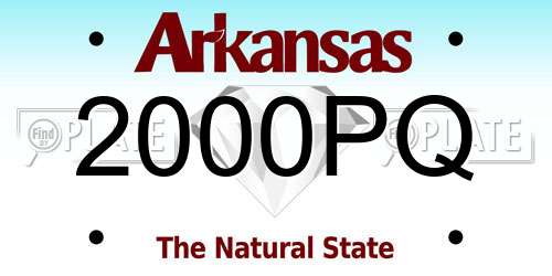 2000PQ Arkansas License Plate