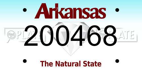 200468 Arkansas License Plate