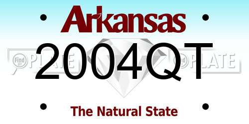 2004QT Arkansas License Plate