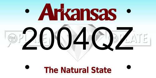 2004QZ Arkansas License Plate